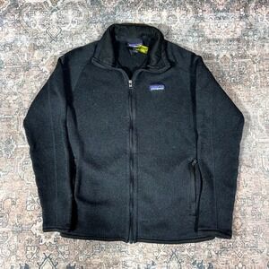 Patagonia Better Sweater Jacket Men's Black Full-Zip Fleece-Lined Raglan Sleeve